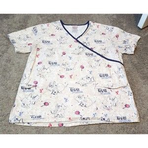 Dr. Suess Horton Hears A Who Make A Big Noise Scrub Top Size MED